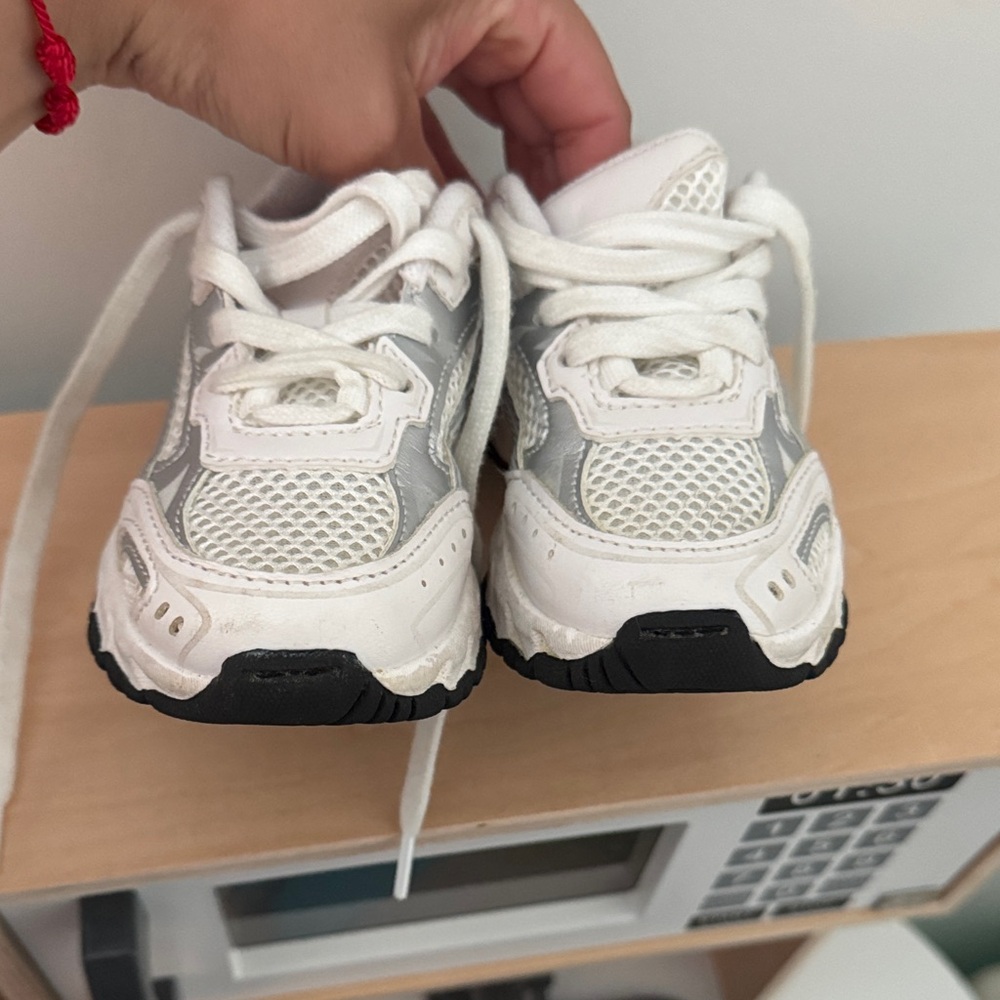 Zara Kids White and Gray Sneakers